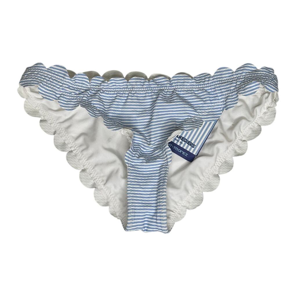 Les Canebiers NWT Saint Anne Bikini Bottom Blue White‎ Stripe Swimwear Small S